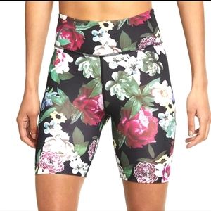 NIKE DRI FIT ONE ICON CLASH FLORAL 7" BIKE TIGHT TRAINING SHORTS Size Small